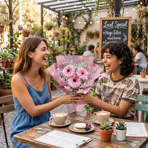 Ramo de 3 flores gerberas con papel coreano